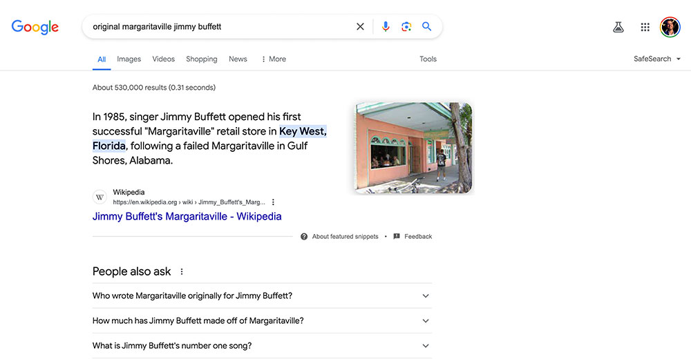 Margaritaville SERP Margaritaville SERP.