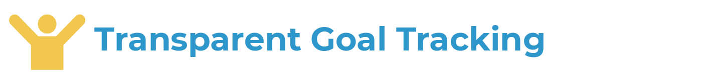 person icon with words targeted goal tracking
