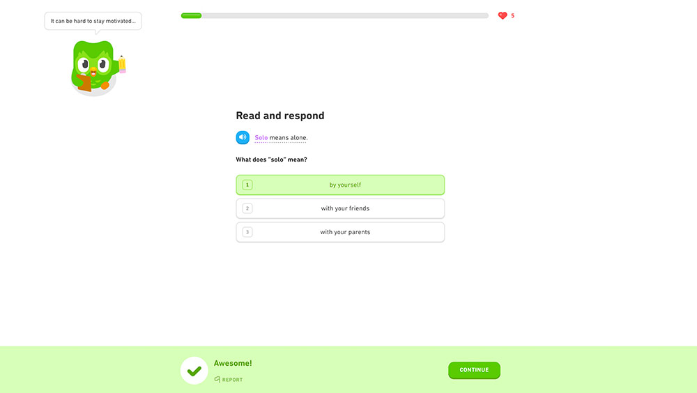 duolingo conversational web design