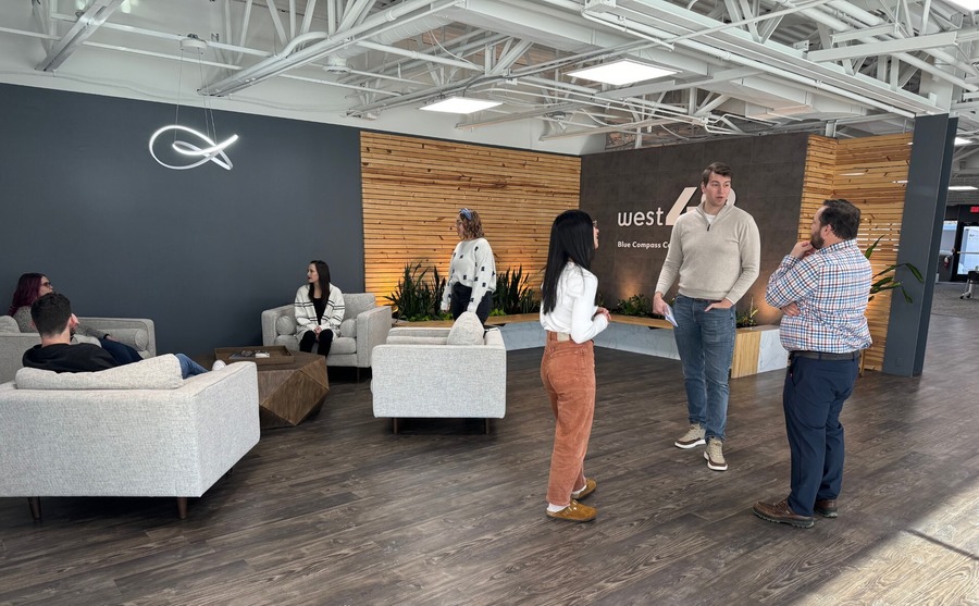 west48-conference-center-entrance people-gathered-in-west48